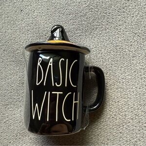 Rae Dunn Halloween Figural Coffee Mug *Basic Witch*‎ W/Topper New